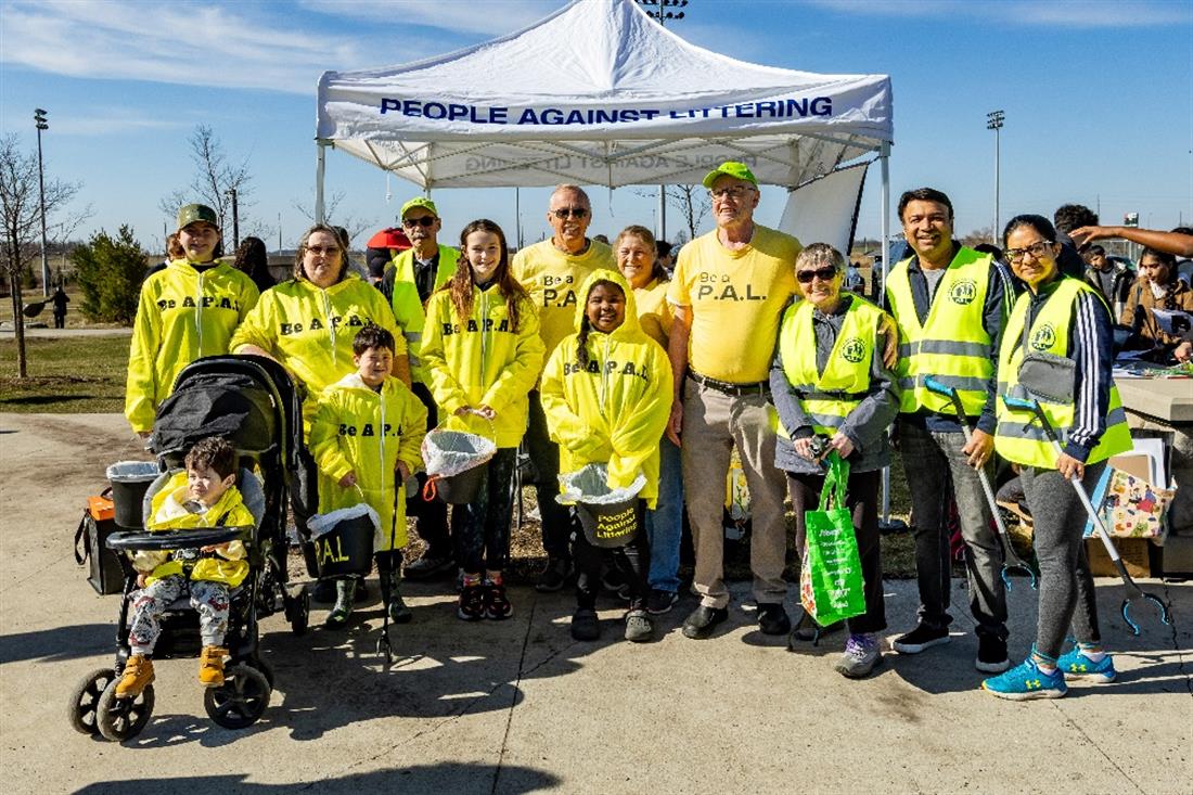 Photo of a group of people supporting a local environmental initiative.