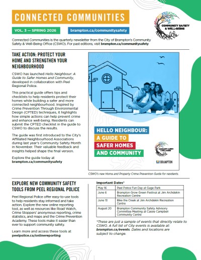 An image of the front page for the Connected Communities Newsletter - Volume 3: Spring 2026