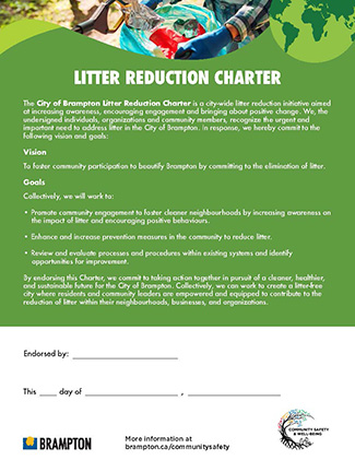Poster of the Draft Litter Reduction Charter