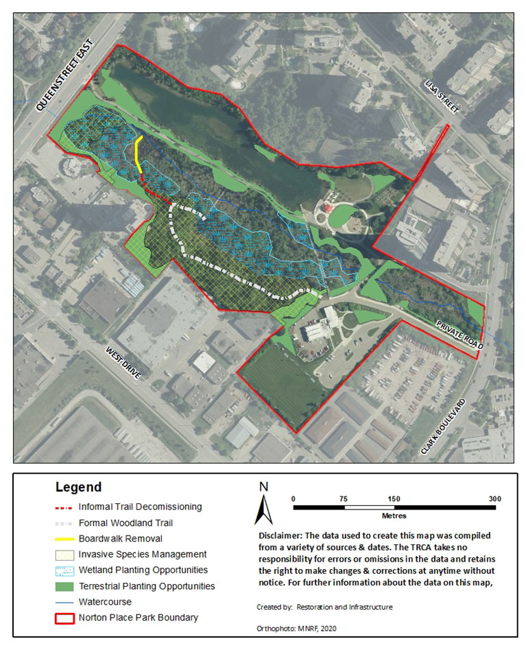 Norton Place Park Map with Legend