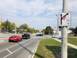 Solid line Bike Lane at Intersection