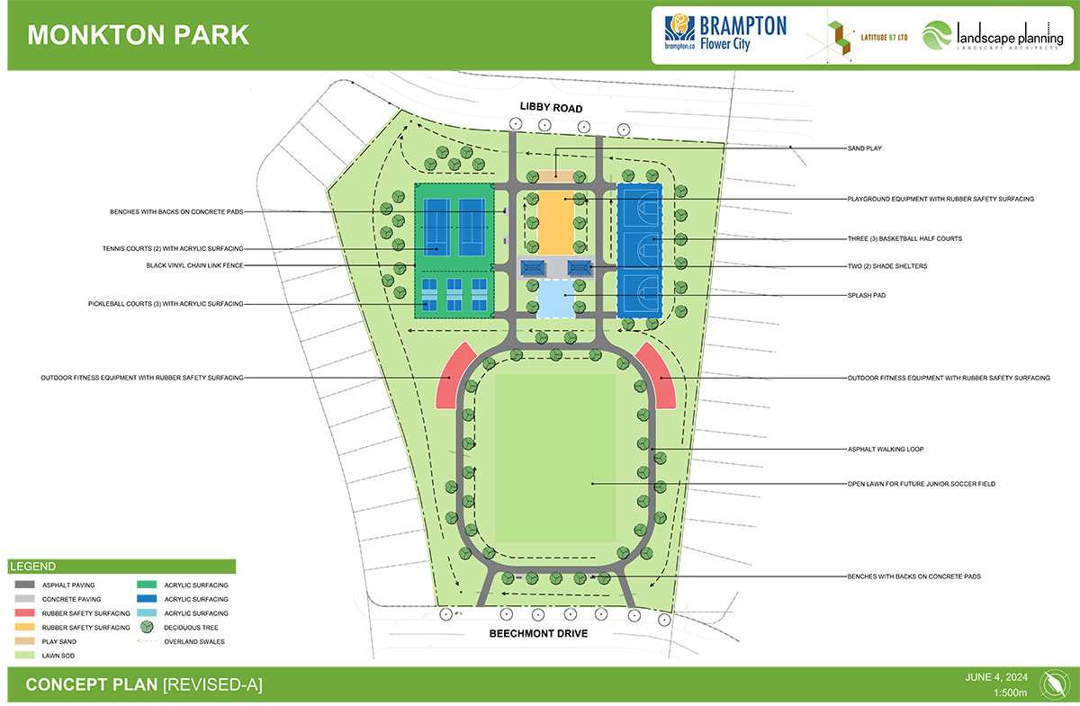 Image of Monkton Circle Park Concept Plan. This image is available in PDF format by clicking the link below.
