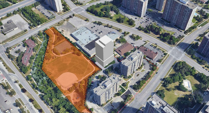 Map of Knightsbridge Park highlighted in orange.